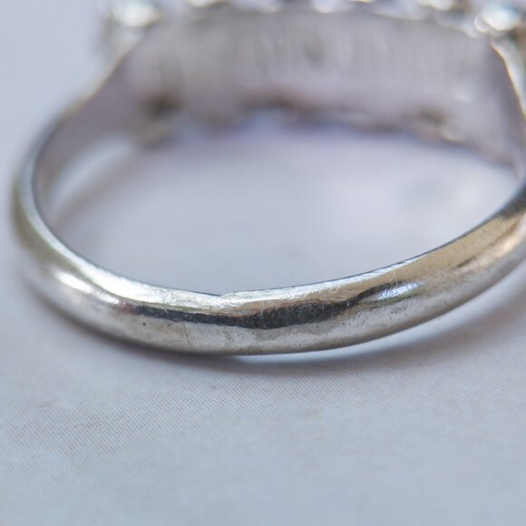 H. Lonjose Zuni Sterling Turquoise Row Ring — Size 7.5 - Picture 6 of 15